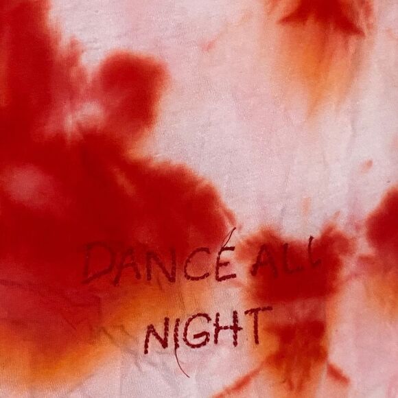 Carbon Copy Women’s Shirt tie dyed tomato red Sz M - Picture 2 of 8